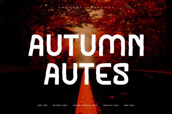 Autumn Autes Font: Bold Display Type for Web Layouts