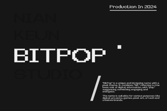 Bitpop Font: A Pixel Display Typeface for Makers