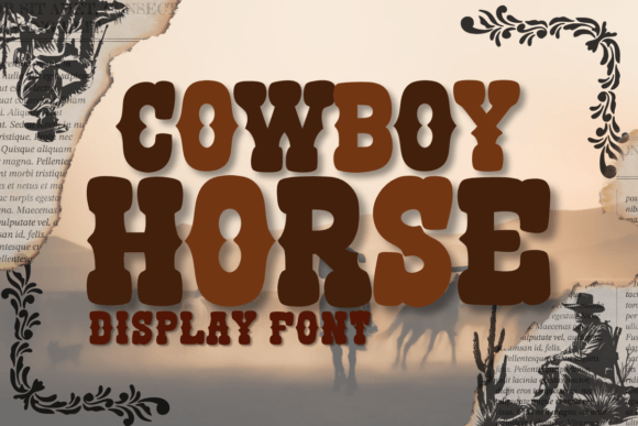 Cowboy Horse Font: Bold Western Type for Digital Campaigns