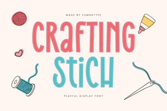 Crafting Stich Font: Elegant Display Type for Makers