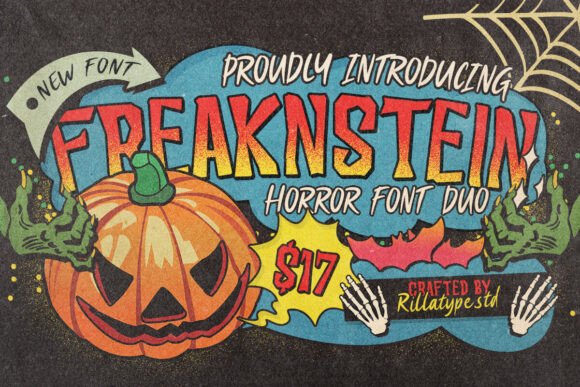 Freaknstein Font: A Bold Display Typeface for Branding