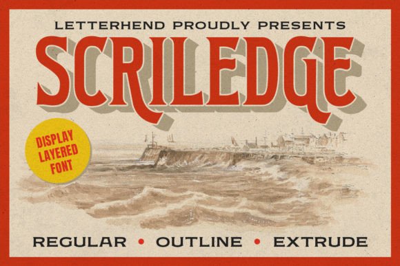 Scriledge Font: Adding Vintage 3D Depth to Editorial Layouts