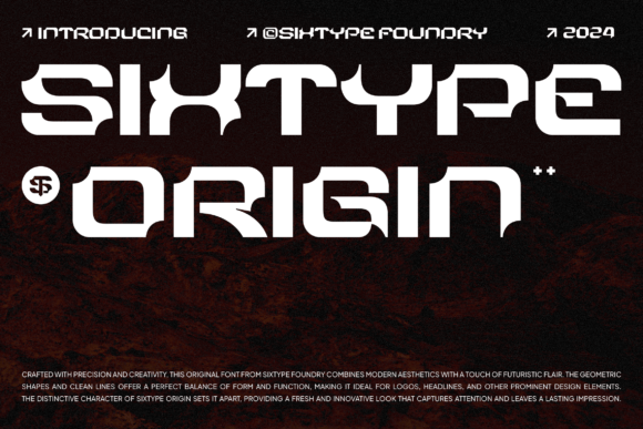 Sixtype Origin Font: Geometric Charm for Makers