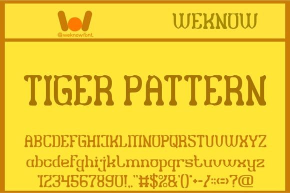 Tiger Pattern Font: A Whimsical Display Typeface for Editorial Design